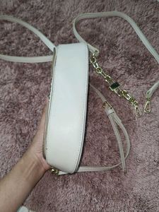 double sling Stylish Bag with gold accent chain
