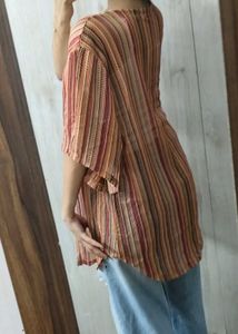Boho Striped Kimono Top