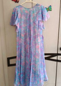 Flowy Floral Pleated Midi Dress