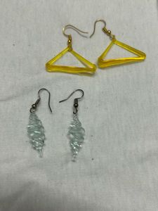 Unique Triangle &amp; Swirl Earrings