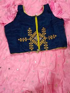 Pink Lehenga Choli Set for 11,12 year