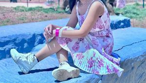 Chic Floral Print Tiered Dress