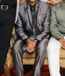 Shiny Grey -3 Piece Suit