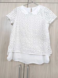 Elegant White Lace Top