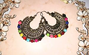Multicolored Gold Earrings