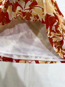 Women's Floral Print Short Sleeve Dress stretchy