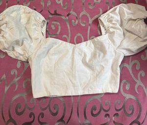 Puff Sleeve Cropped Top