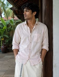 Westside Light Pink Textured Shirt