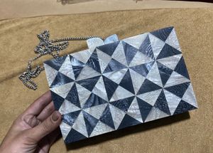 Geometric Marble Look Trinket Box Sling Bag