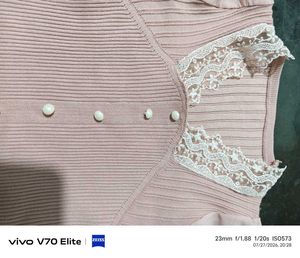 Chic Pink Lace Detail Button-Up Top