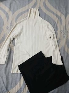 combo woolen top and pencil skirt