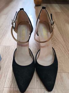 Black Heels with Ankle Strap