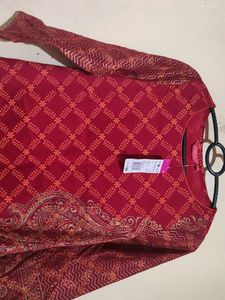 Beautiful Red Printed Kurta