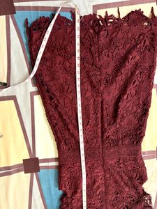 Burgundy Lace Dress