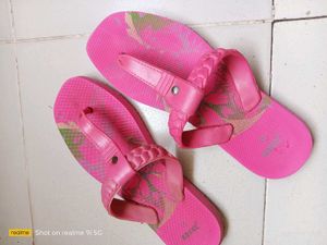 Pink Floral Flip-Flops