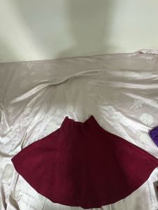 Chic Maroon Skater Skirt