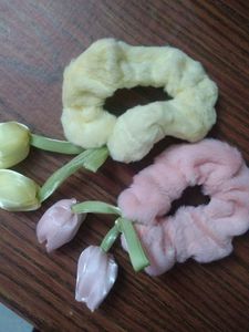 Fuzzy Scrunchies - Set of 2