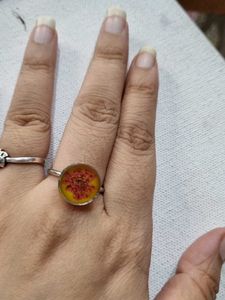 Unique Floral Resin Ring