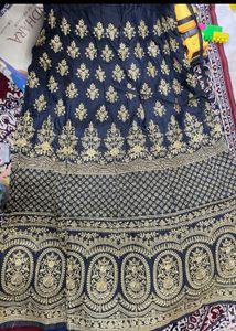 Exquisite Navy Blue Embroidered Lehenga Choli