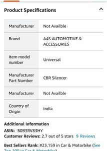 CBR RA accessories Universal For Bike Unicorn 160