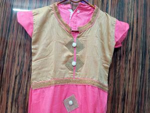 Beautiful Pink Net Ethnic Gown