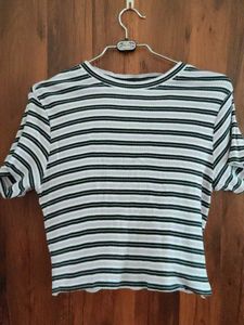 Striped Cropped T-Shirt