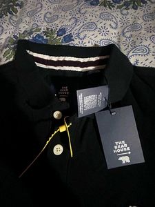 The Bear House Black Polo T-Shirt XXL