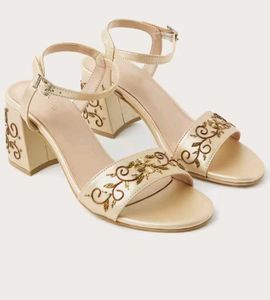 Embellished Block Heel Sandals