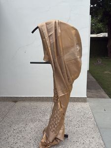 Elegant Gold tissue silk Saree with blouse piece