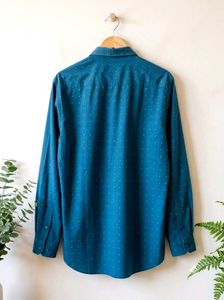 Teal Printed Full Sleeve Shirt