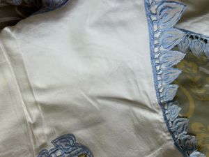 Embroidered Blue-white Pillow Covers (Set of2)