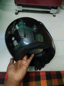 Glossy Black Motorcycle Helmet