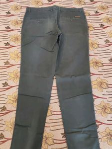 Olive Green Straight Fit Pants