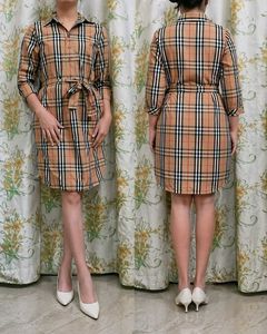 Classic Tartan Shirt Dress with Belt