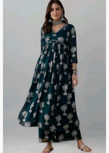 Red & Gold Embellished Kurti
