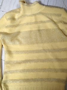Striped Mock Neck Sweater