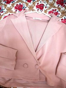 Chic Pink Blazer &amp; Pant Set
