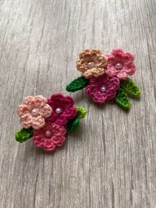 Floral Crochet Hair Clips