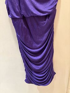 Striking Purple One-Shoulder Ruched Dress