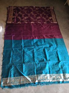 New💜Silk Saree&amp; blouse pc