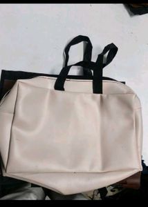 Stylish white Faux Leather Tote Bag