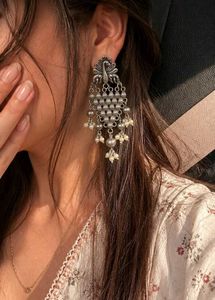 Peacock Design Jhumka Earrings