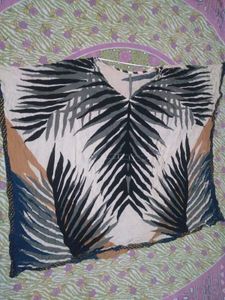 Stylish Tropical Print Kaftan Top