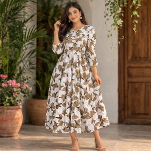 Chic Floral Print Midi Dress