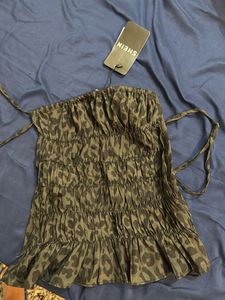 Shein Animal Print Tube Top