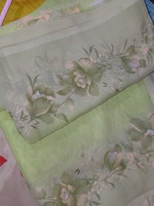 Light Green Floral Saree