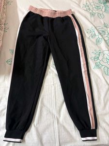 Zara Striped Black Casual Pants