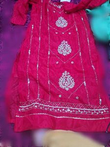Elegant Pink Kurta Set with Embellishments pajama