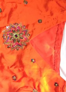Vibrant Orange Embroidered Kurta