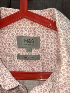 M&amp;S Men's Short Sleeve Printed Shirt